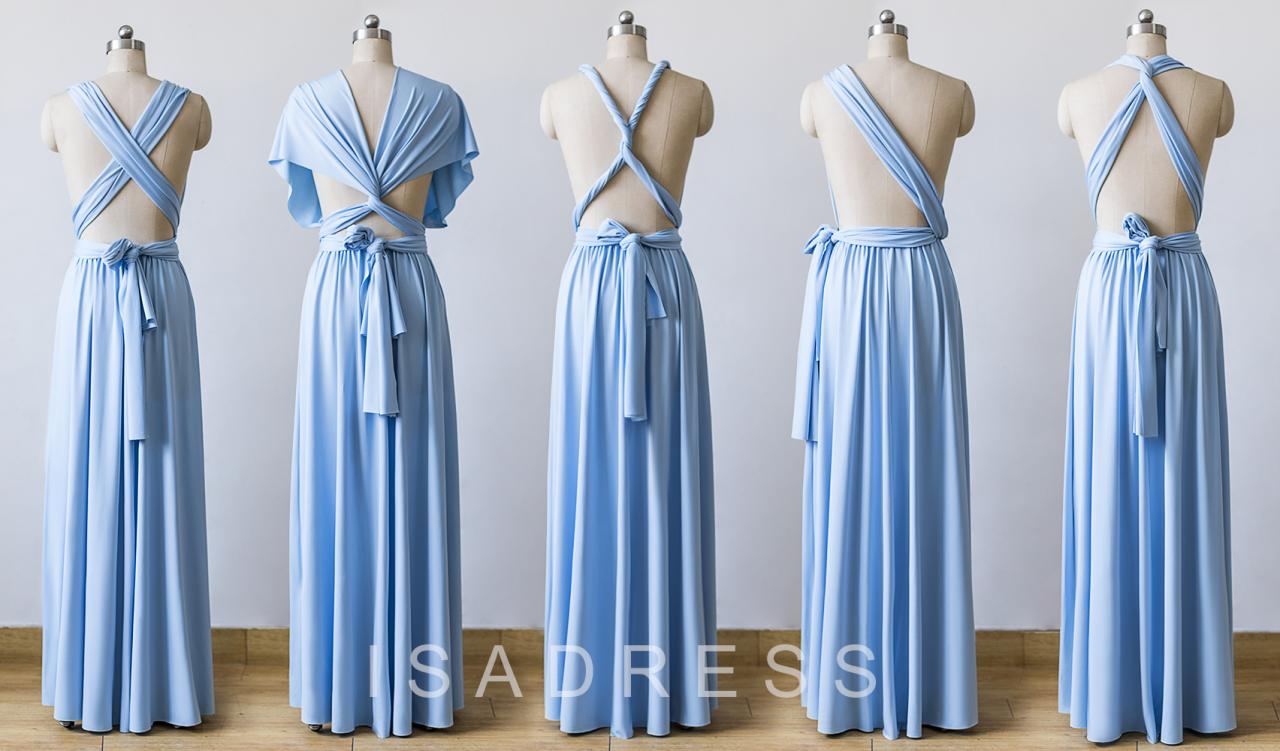 light blue multiway dress